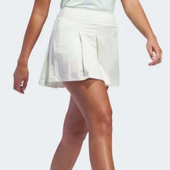 Adidas Ultimate365 Tour Pleated Skort Skirt in Ivory - Picture 1 of 7